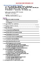 Bài tập Tiếng Anh Lớp 9 Chuyển đổi câu